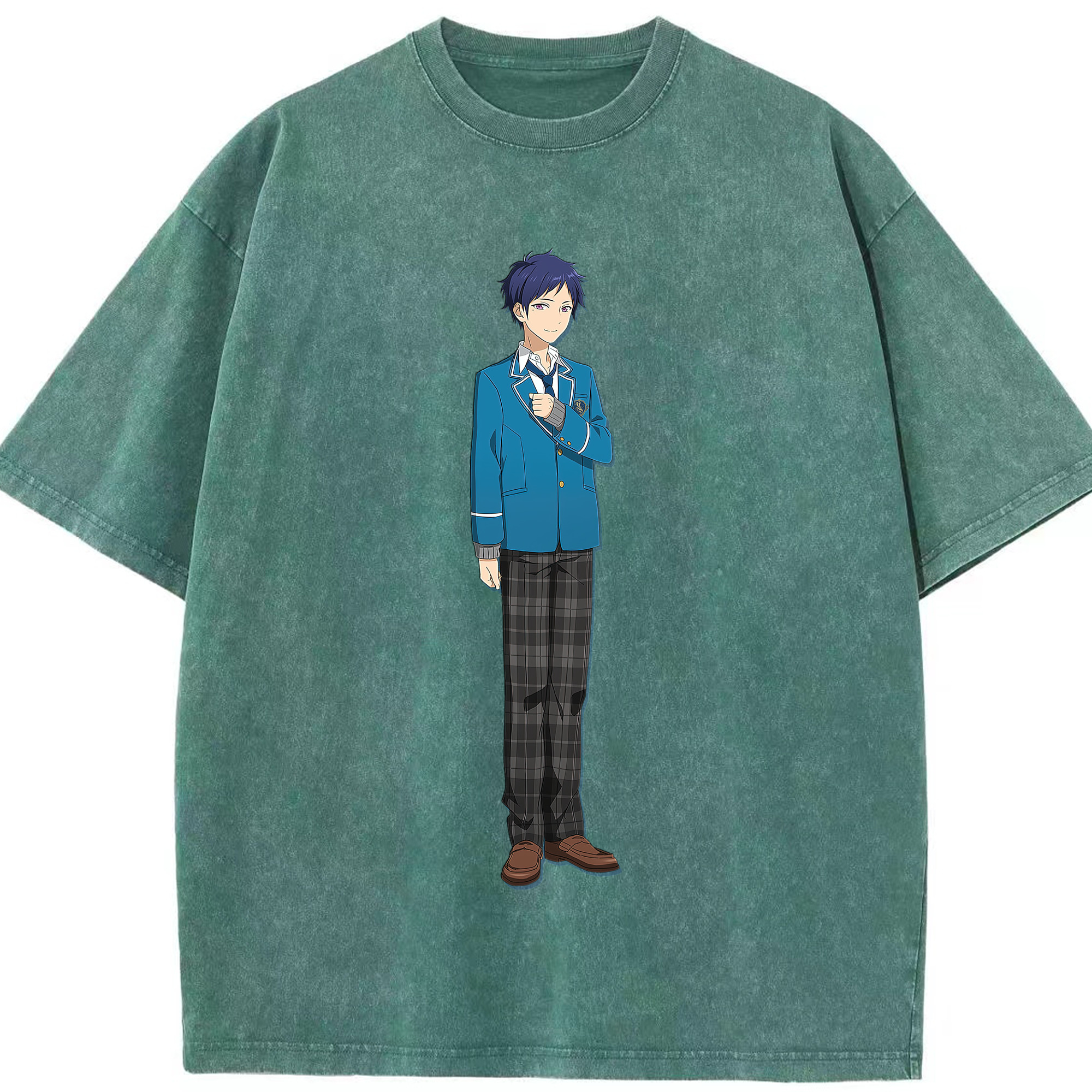 （画像用） あんさんぶるスターズ! Ensemble Stars 綿100% ヴィンテージ風 半袖Tシャツ（フロントプリント）